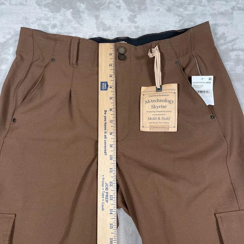 NEW Democracy Women's Pants "Ab"technology Cargo Wide Leg 14 Brown - Picture 4 of 9